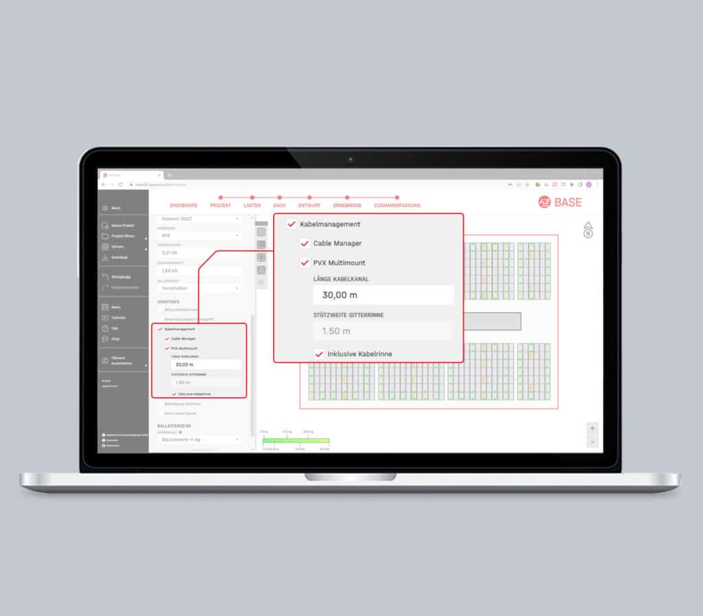 Kabelmanagement K2 Systems