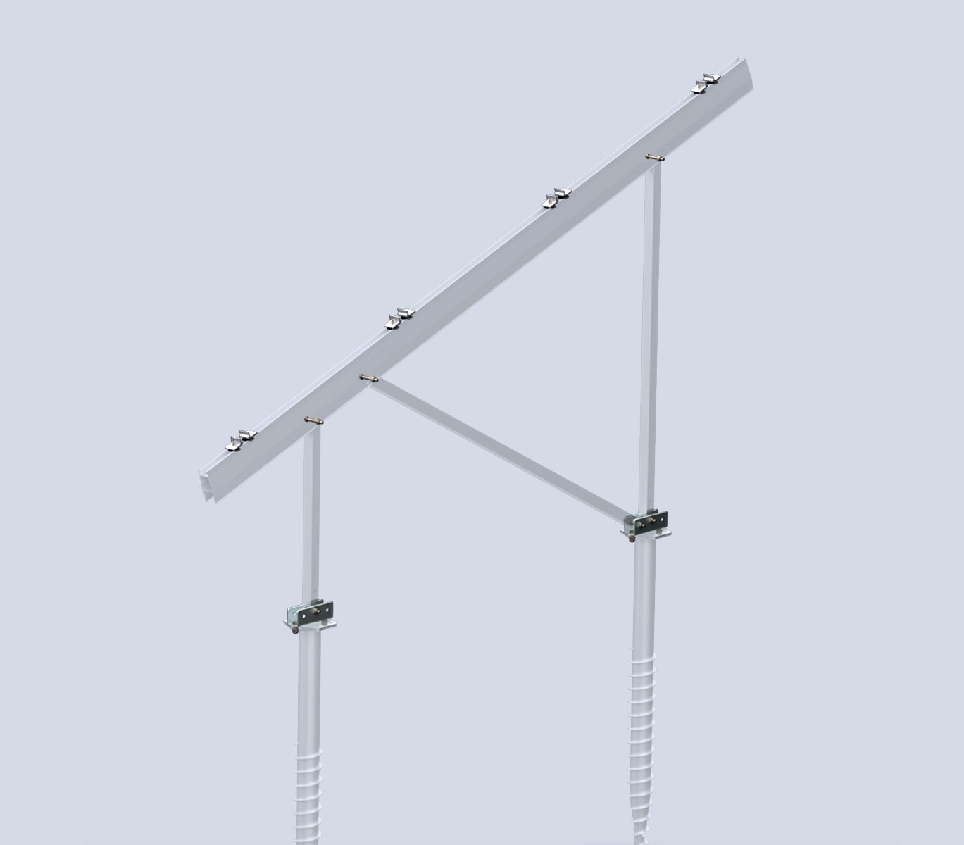 N-Rack Base Kit Stütze mit Anbindung an Dreh- bzw. Schraubfundamente